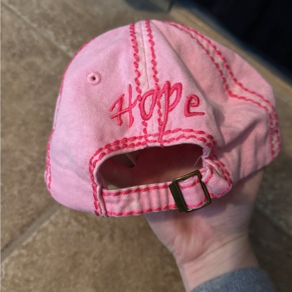 Pink Ribbon Distressed Cap - Picture 2 of 2